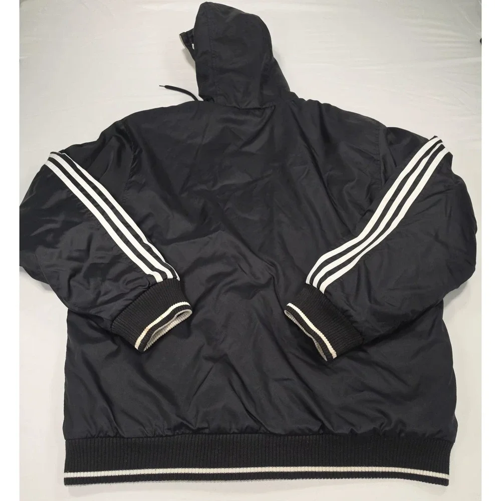 Vintage 90s/2000s Y2K Adidas Insulated Hooded Windbreaker Jacket – Men's Black